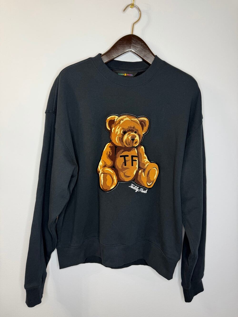 TEDDY FRESH Teddy Bear Crewneck Sweatshirt Relax Fit Unisex Sz M
